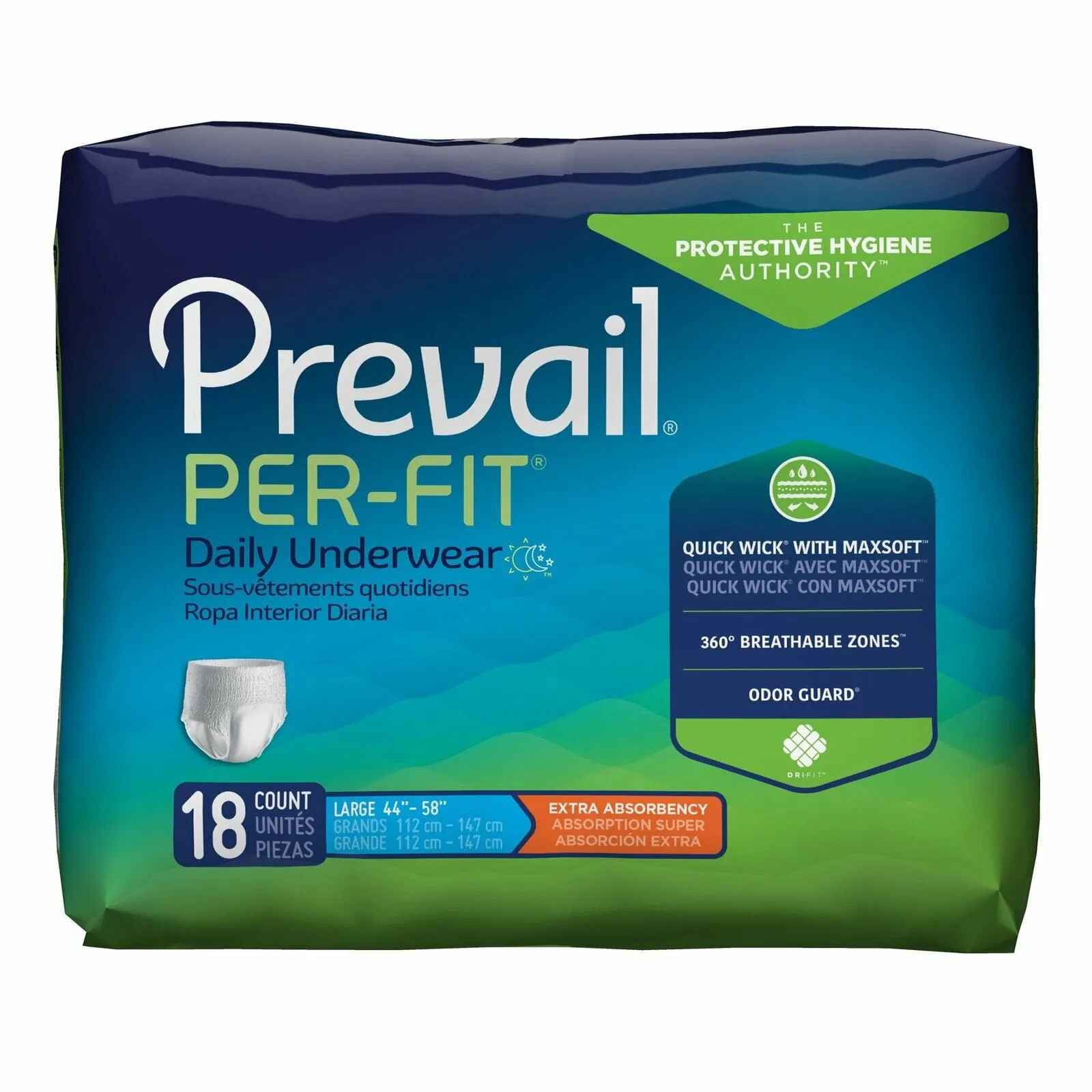 Prevail Per-Fit Daily Underwear, Extra Absorbency