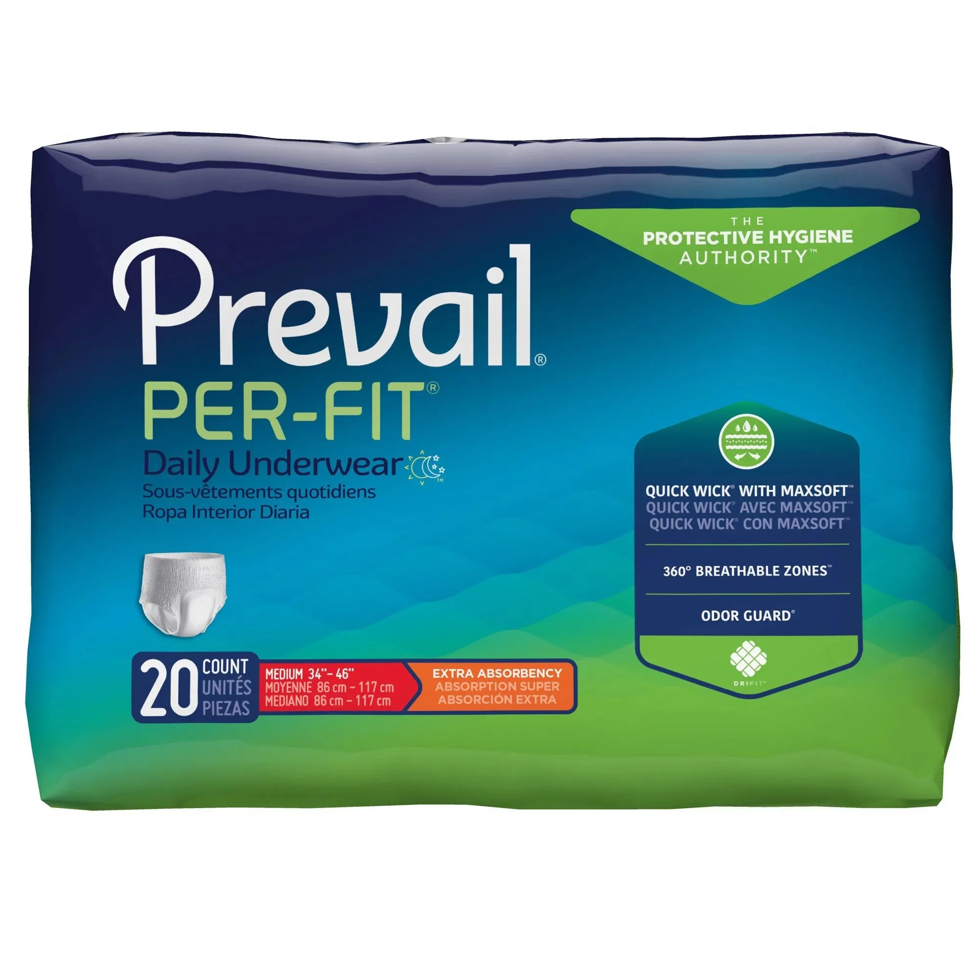 Prevail Per-Fit Daily Underwear, Extra Absorbency