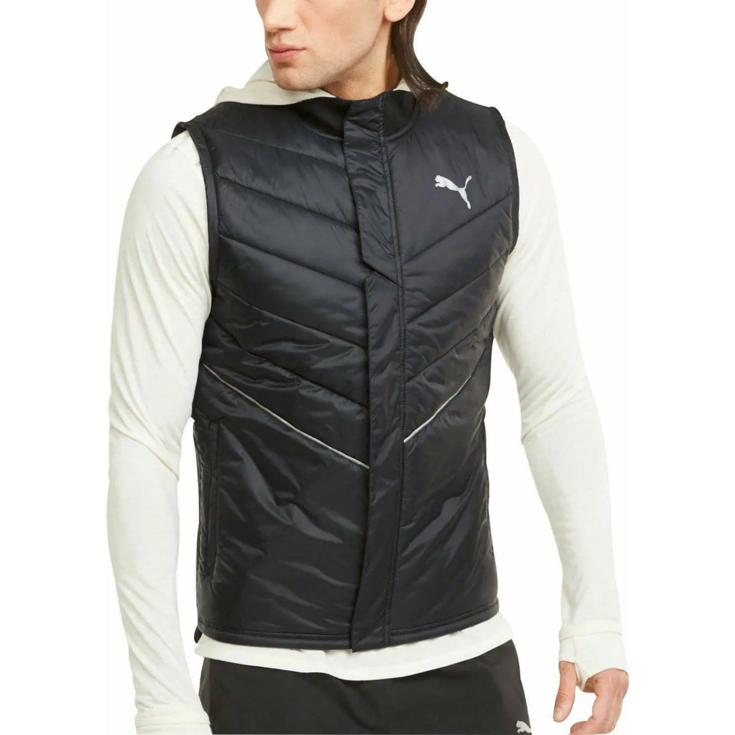 Puma Elevated Padded Mens Running Gilet - Black