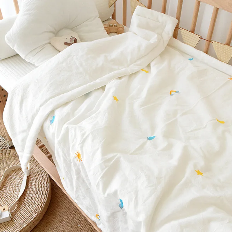 Pure Cotton Embroidered Baby Quilt