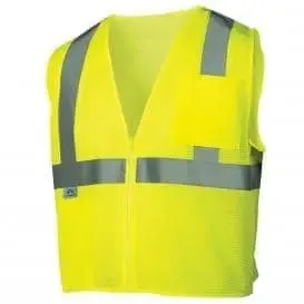 PYRAMEX - SE Class 2 Vest - Lime Mesh w/ Silver Reflective Tape