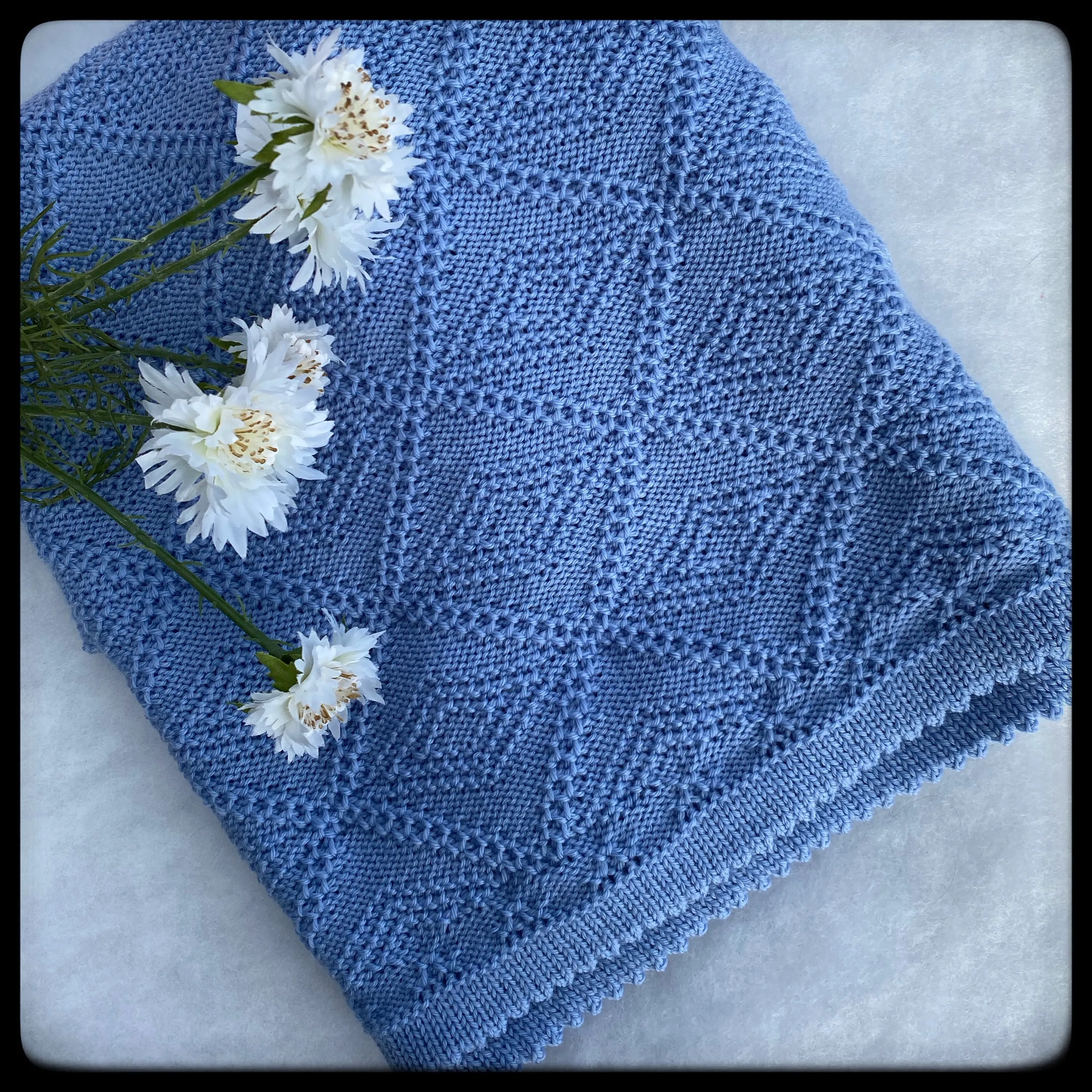 "Diamonds Are Forever" Reversible Merino Cot Blanket