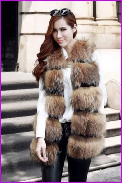 Raccoon Fur Gilet 50CM DO260