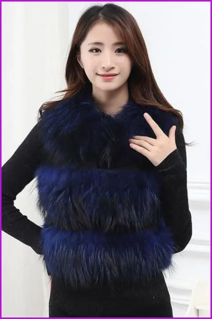 Raccoon Fur Gilet 50CM DO260