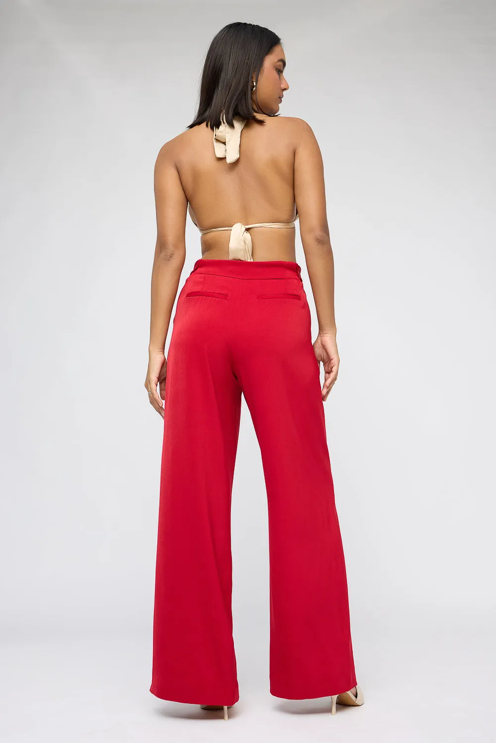 Red Claret Adjustable Korean Pants