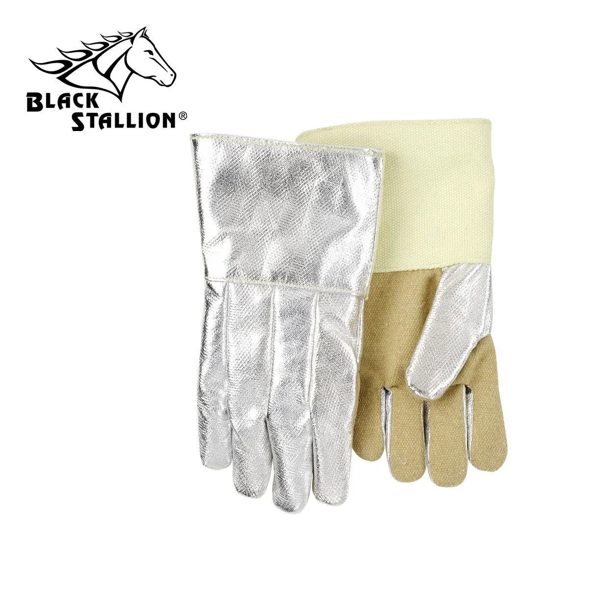 Revco AHS714P 14", 19 oz. Aluminized Carbon/Kevlar w/ PBI® Palm Thermal Protective Gloves (1 Pair)