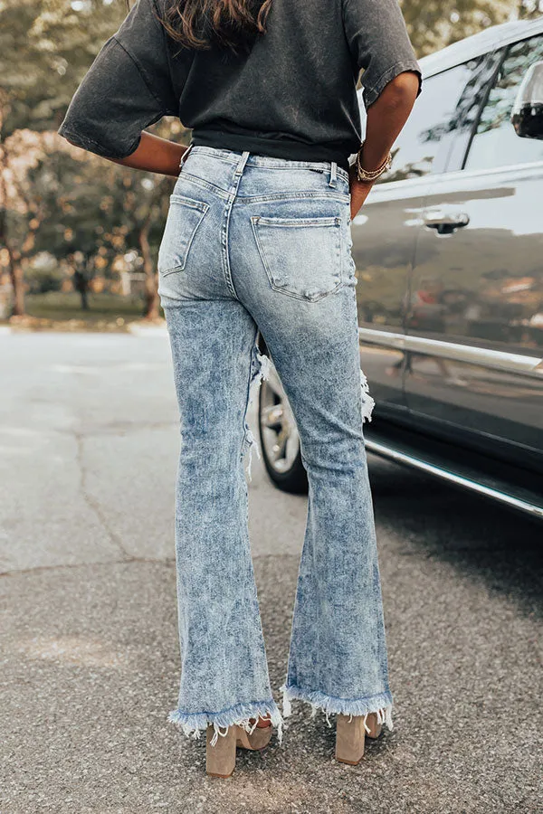 Risen The Emilio High Waist Distressed Flare