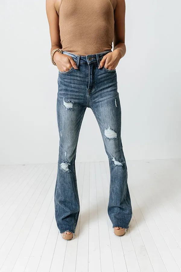 Risen The Roxbury High Waist Distressed Flares