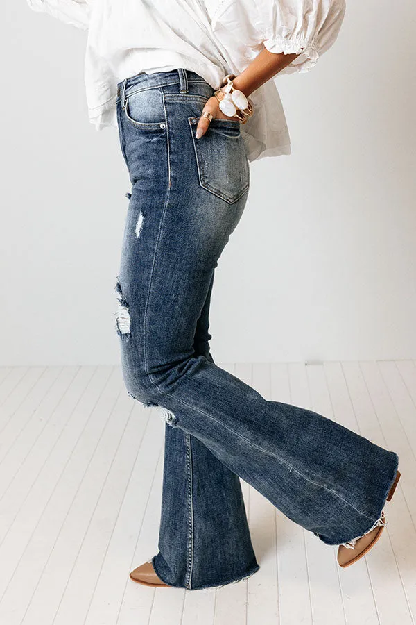 Risen The Roxbury High Waist Distressed Flares