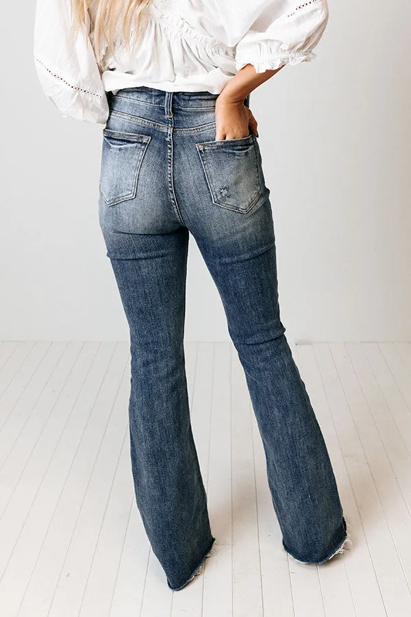 Risen The Roxbury High Waist Distressed Flares