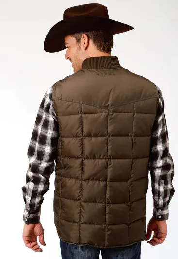 Roper Men's Chocolate Poly-Fill Quilted Vest 0763-0526