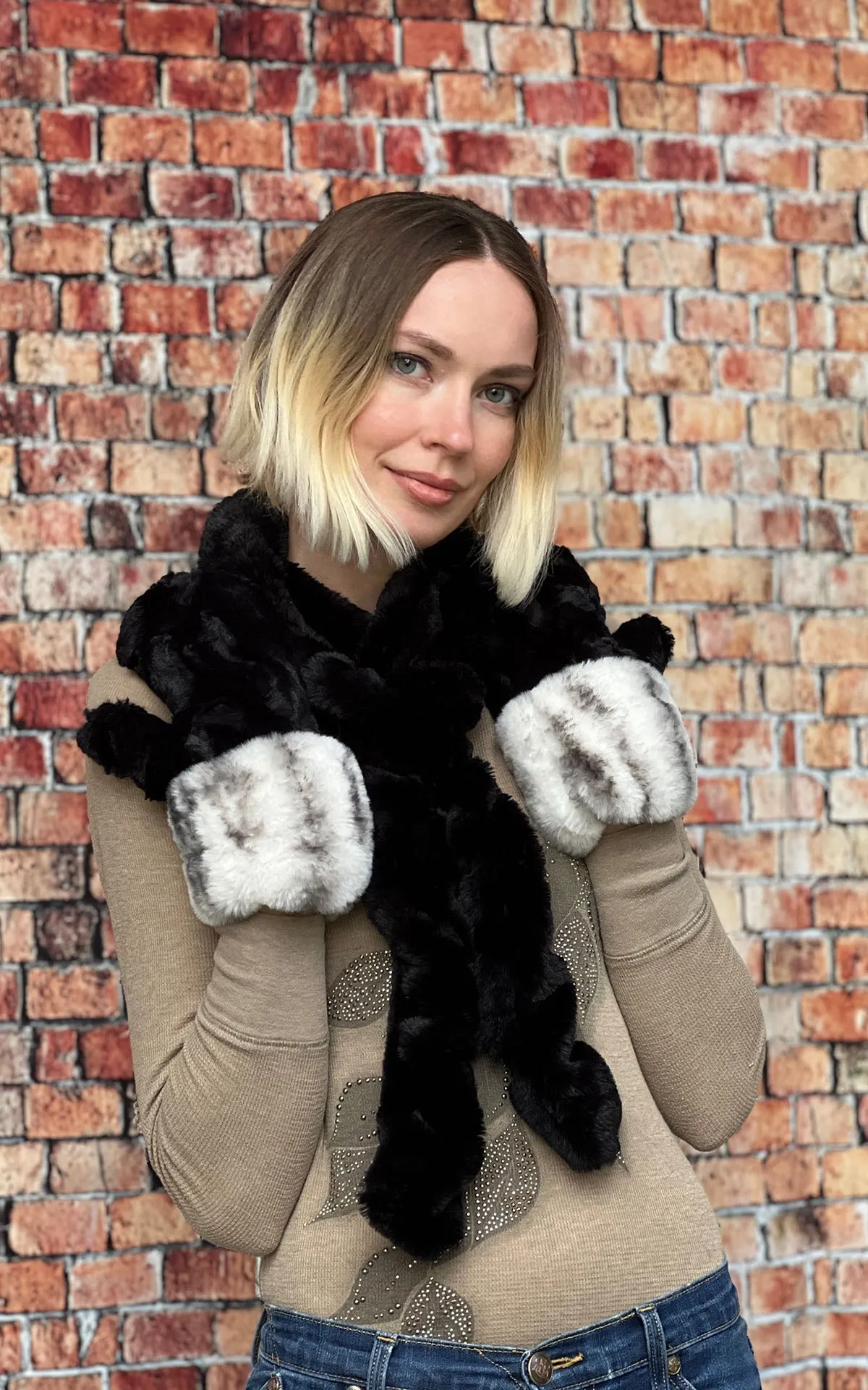 Royal Opulence Mittens - Royal Opulence Cuff with Cuddly Fur