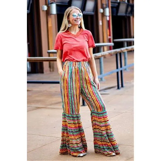 Ruffle Palazzo Pants