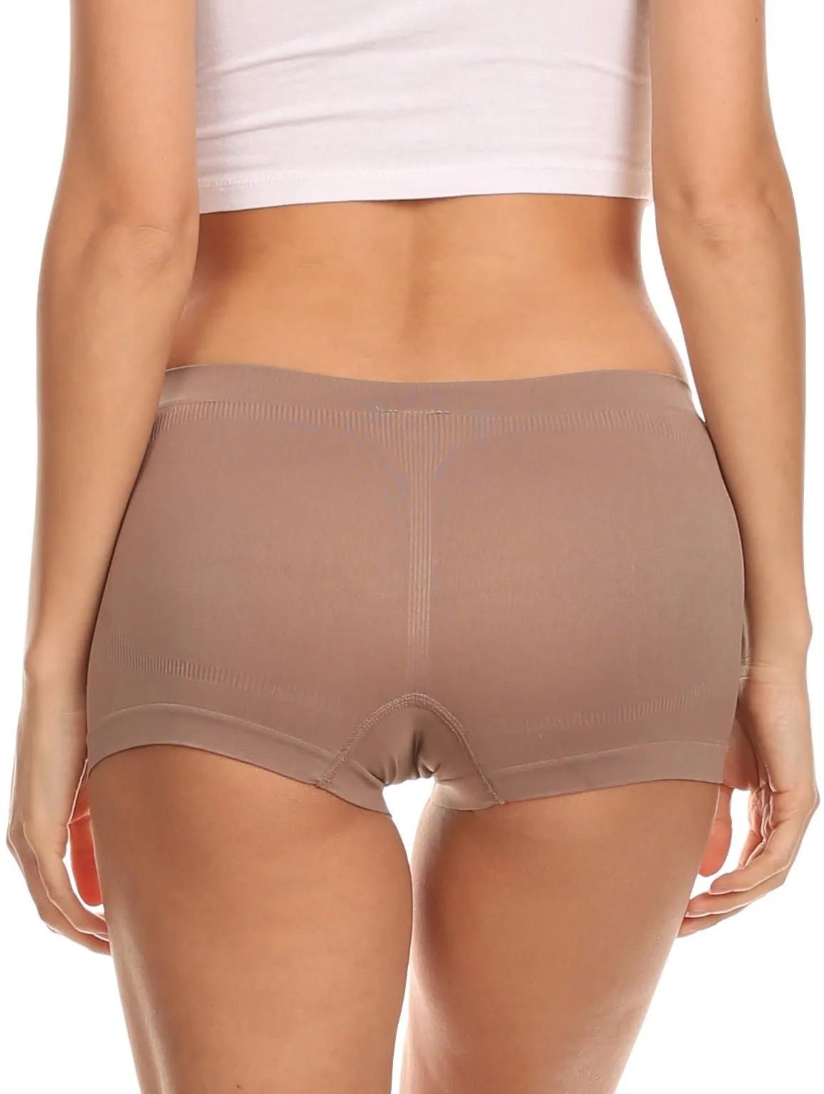 Sakkas Women's Seamless Stretch Boy Short Panties (6 Pack)