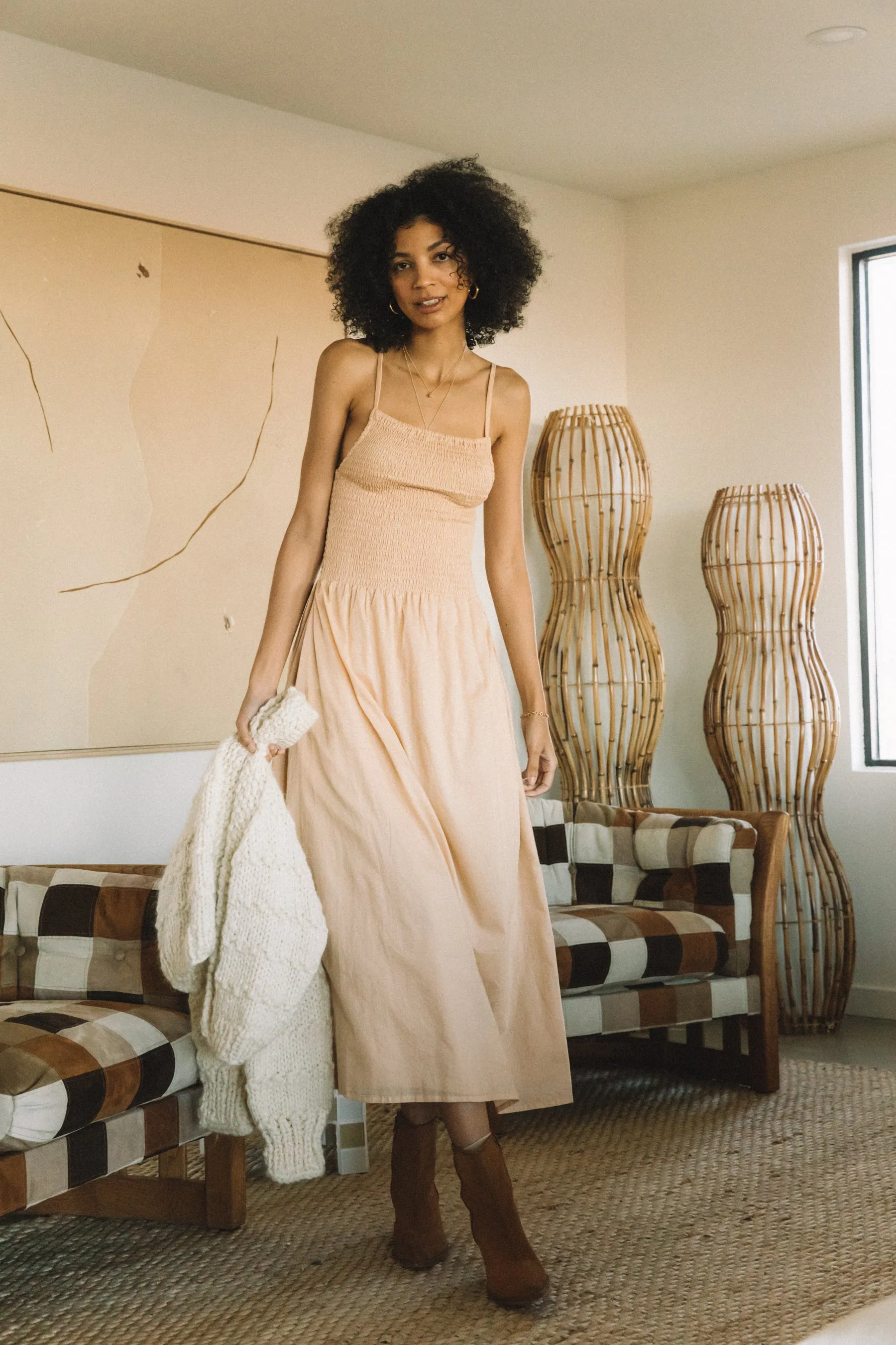 Sand Nolie Midi Dress