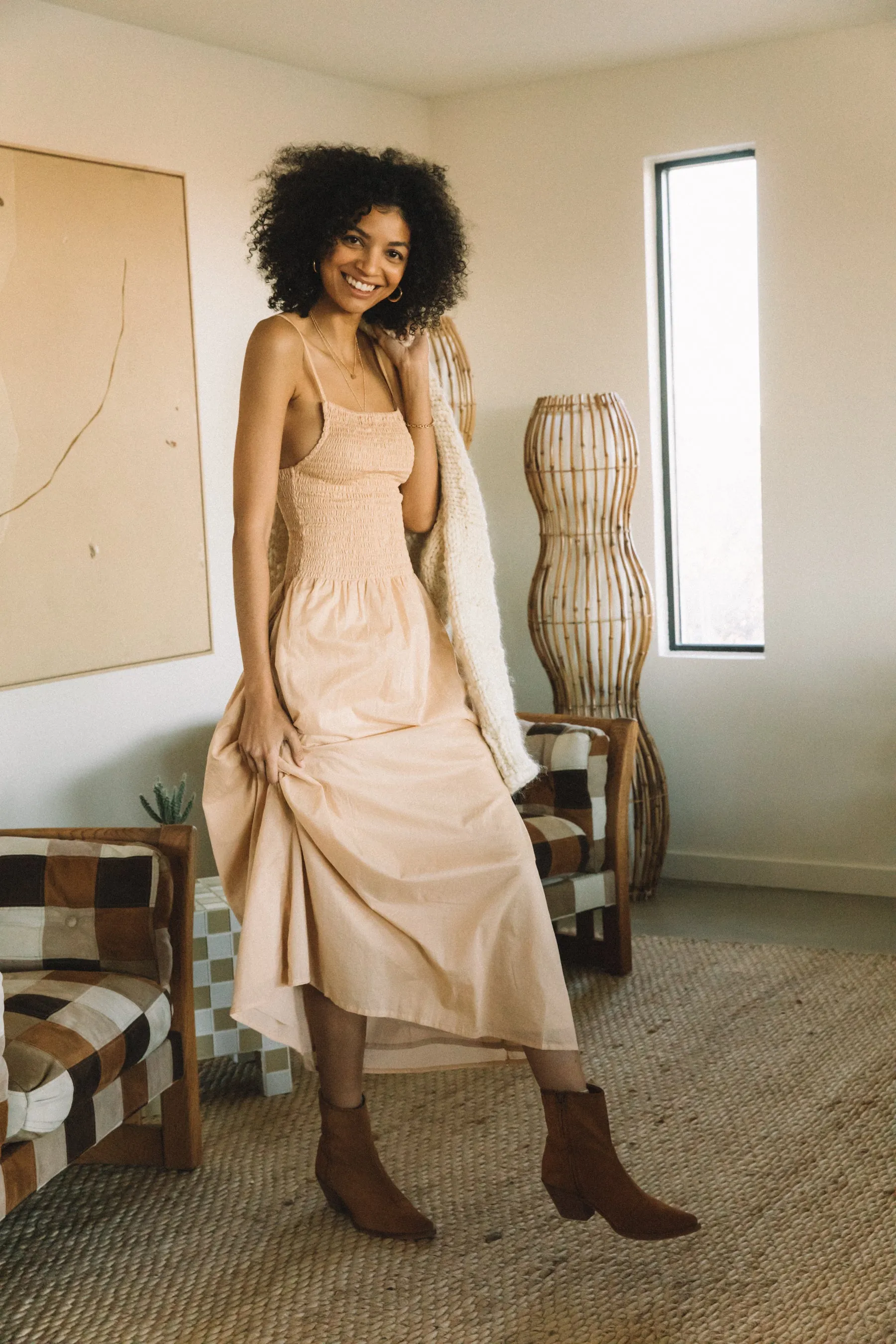 Sand Nolie Midi Dress