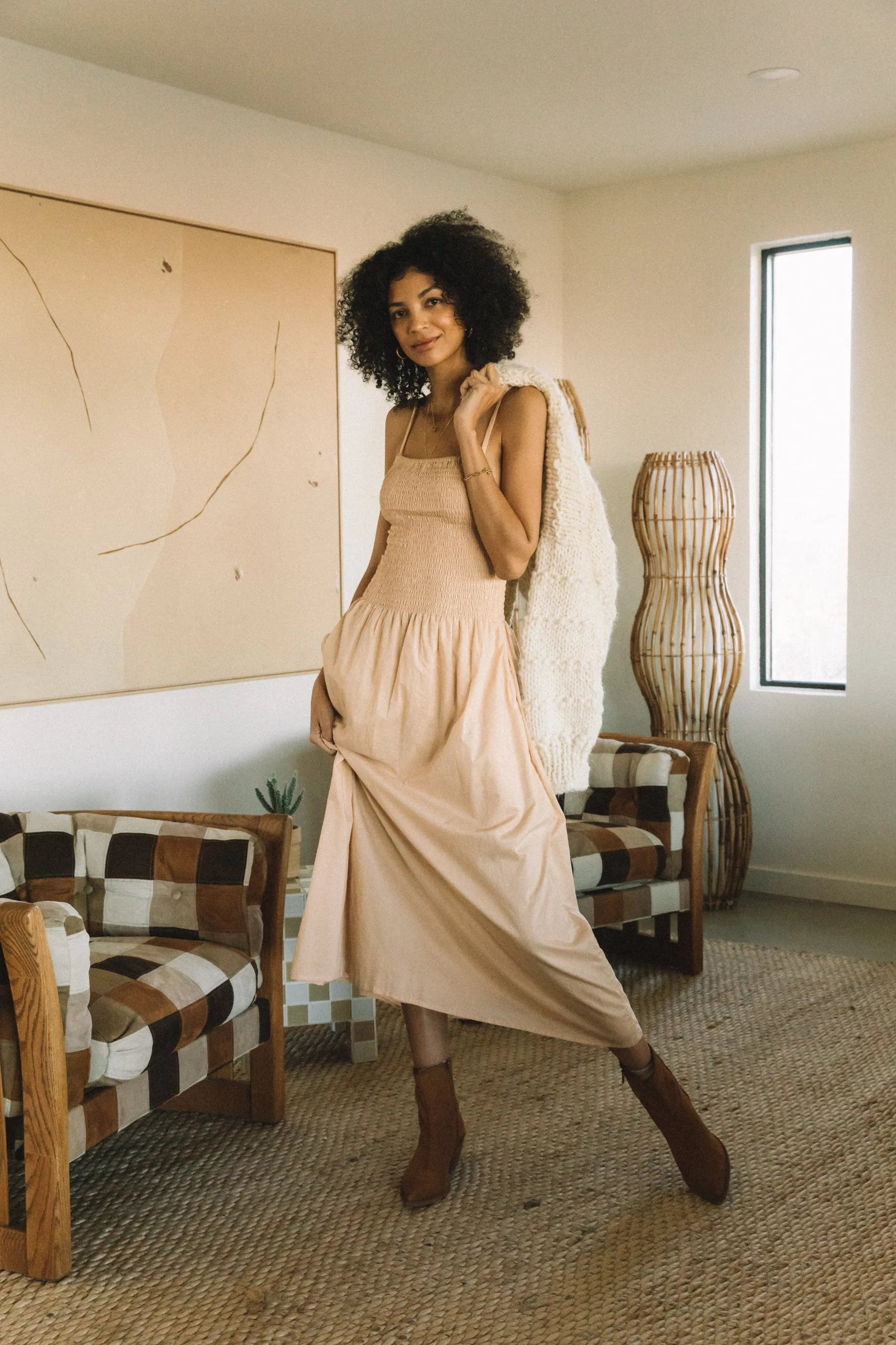 Sand Nolie Midi Dress