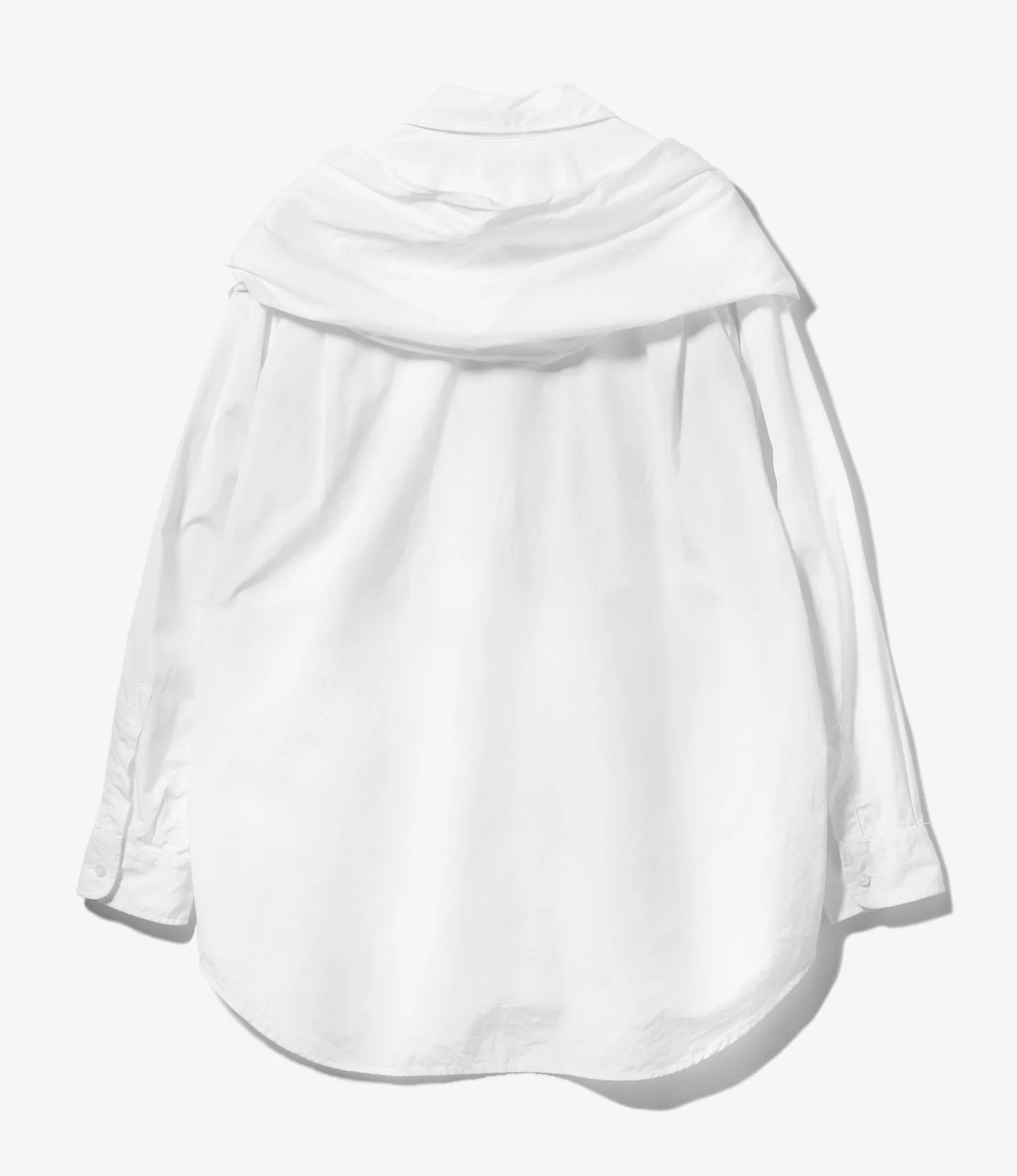 Shawl Shirt – White 100's 2-Ply Broadcloth