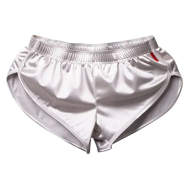 Shiny Solid Color Short Boxer