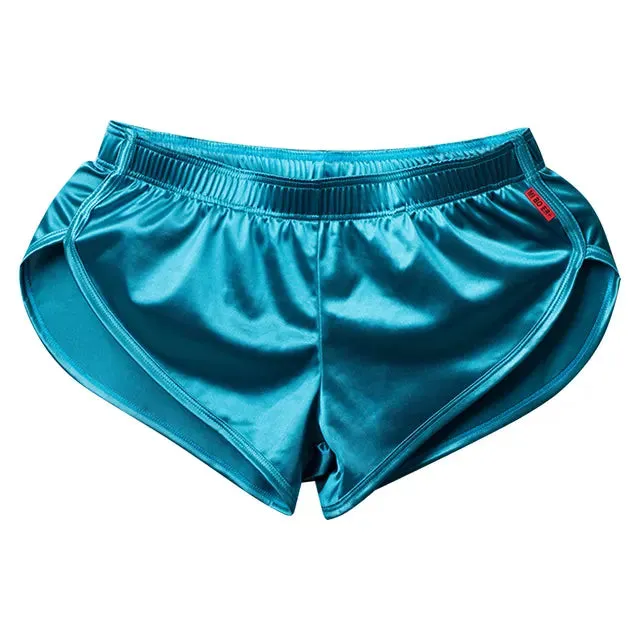 Shiny Solid Color Short Boxer