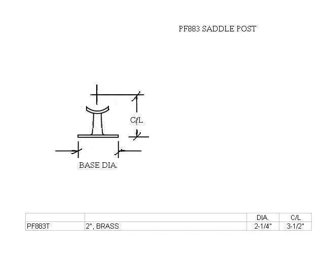 Short Saddle Post For 2" Tubing