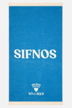 Sifnos Bright Blue | Feather Beach Towel