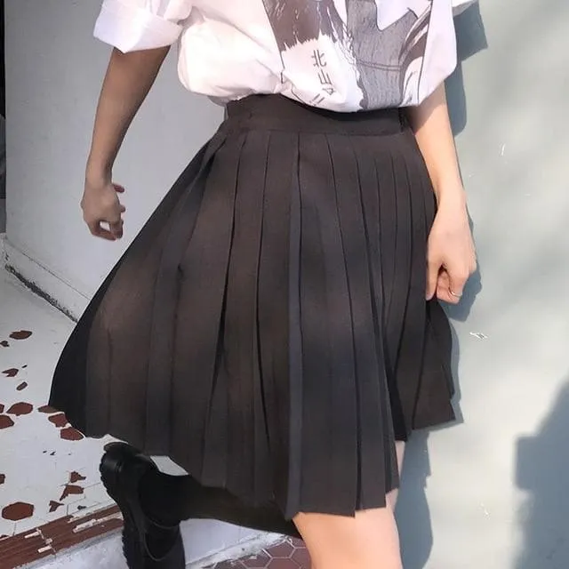 Simple Pleated School Girl Skirt (XS to 5XL!)