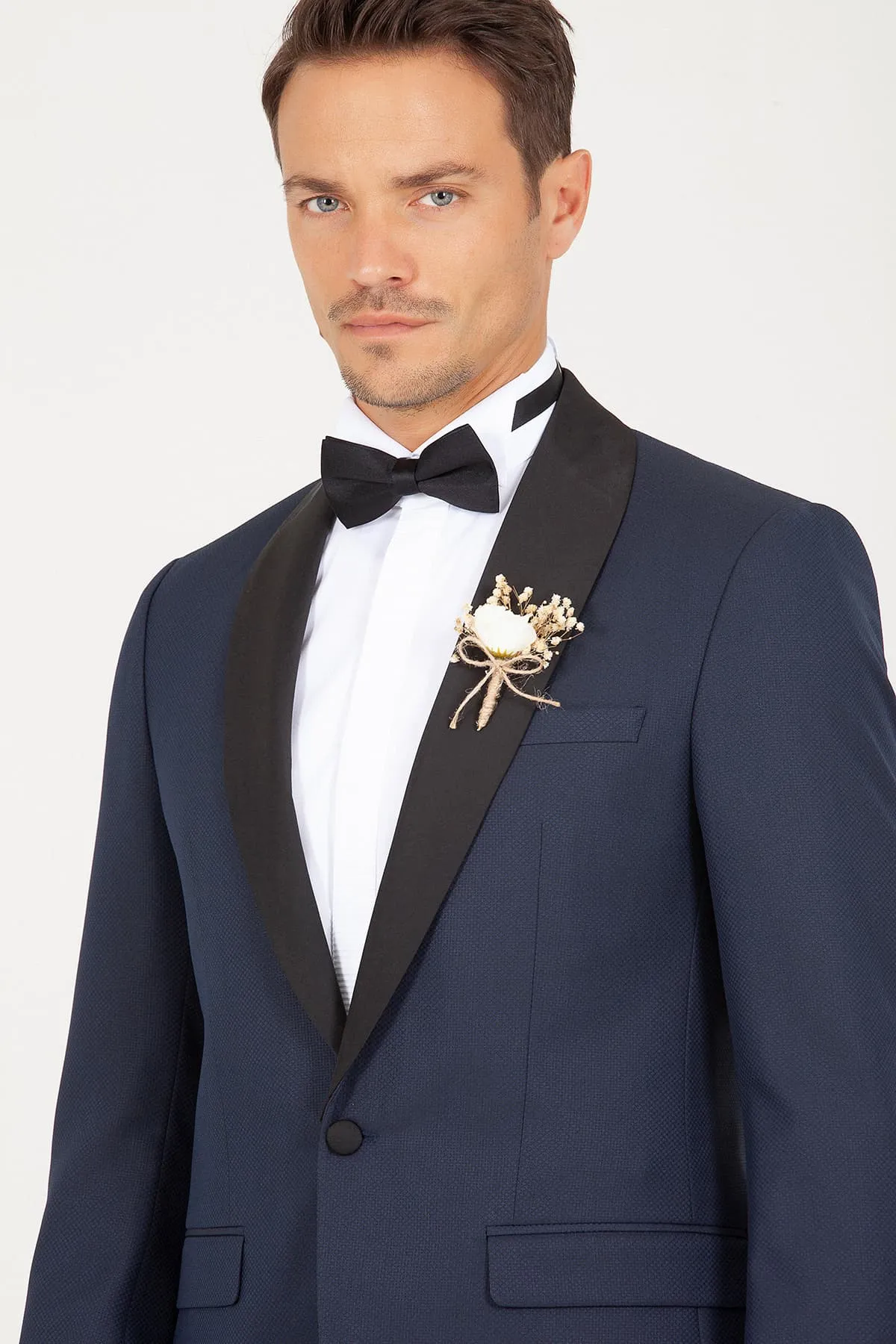 Slim Fit Navy Release Shawl Lapel Classic Tuxedo