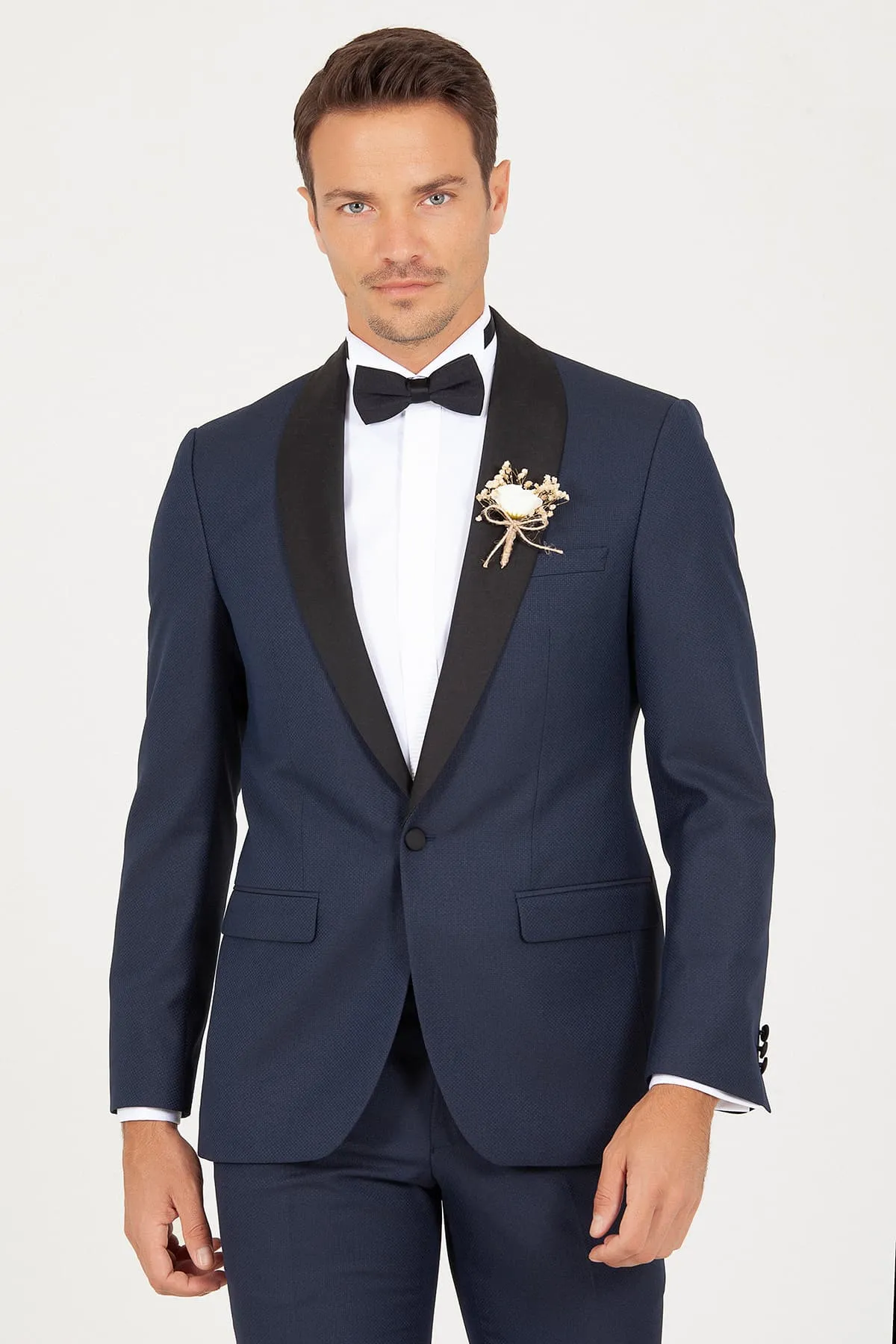 Slim Fit Navy Release Shawl Lapel Classic Tuxedo