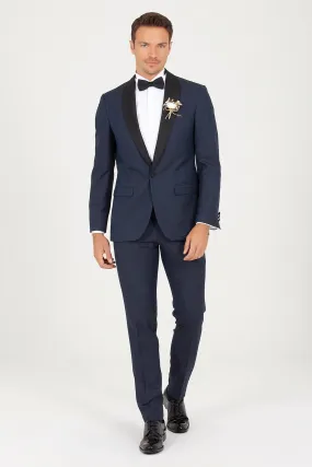 Slim Fit Navy Release Shawl Lapel Classic Tuxedo