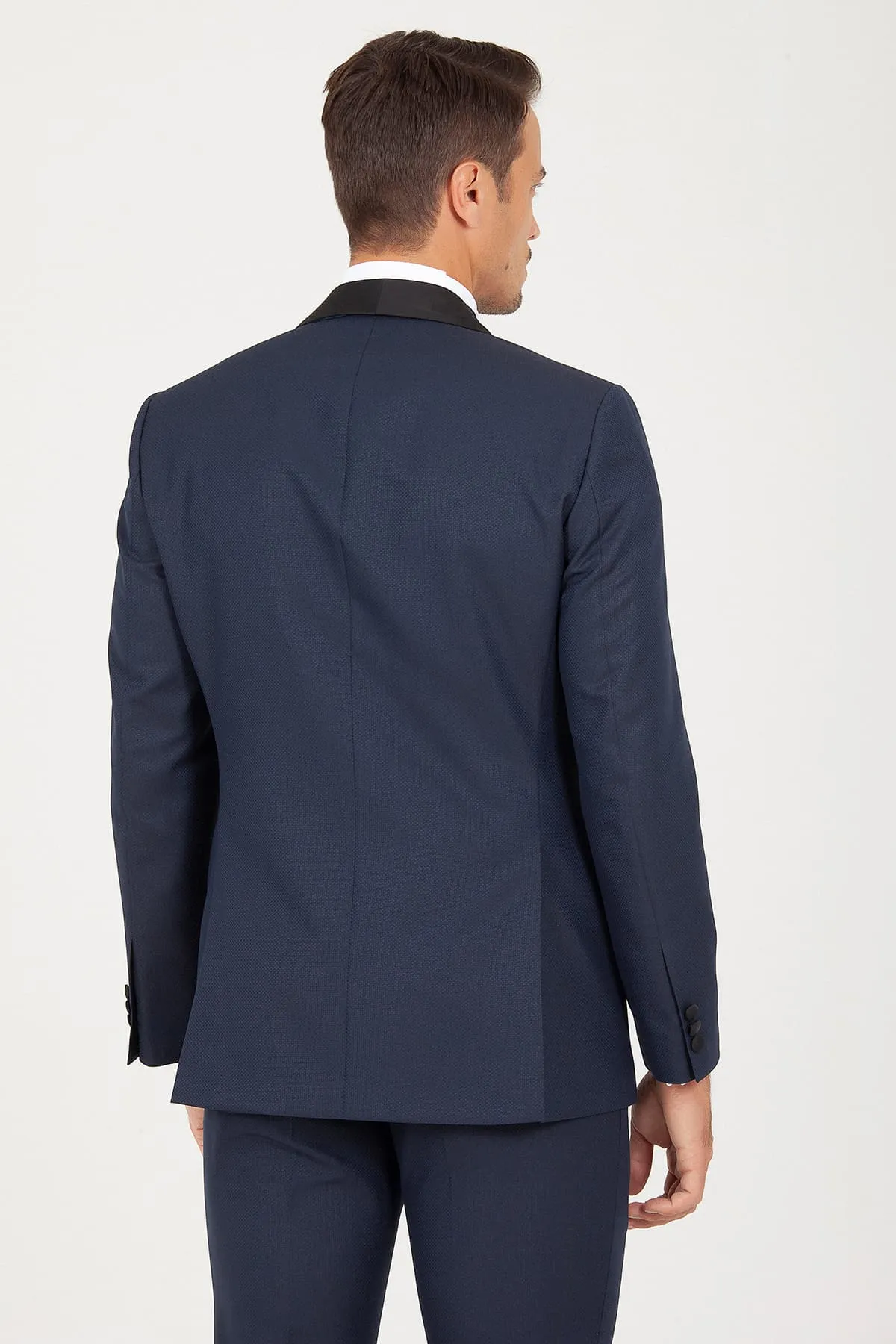 Slim Fit Navy Release Shawl Lapel Classic Tuxedo