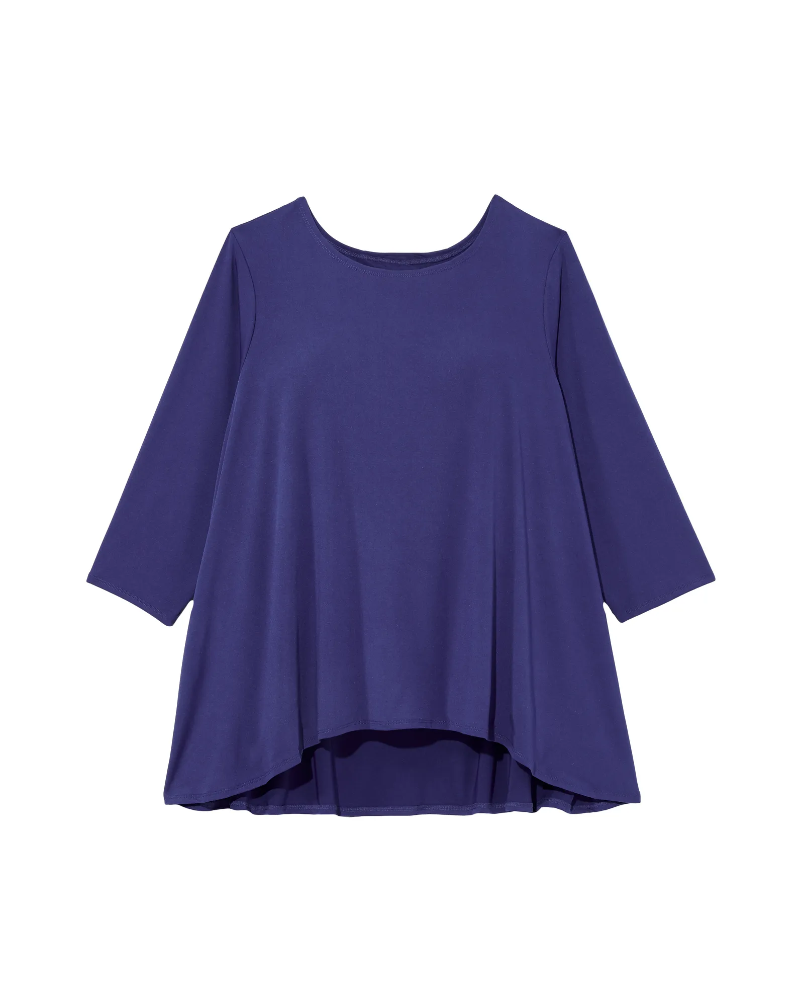 Suri 3/4 Sleeve Crew Neck Top | Azure Blue