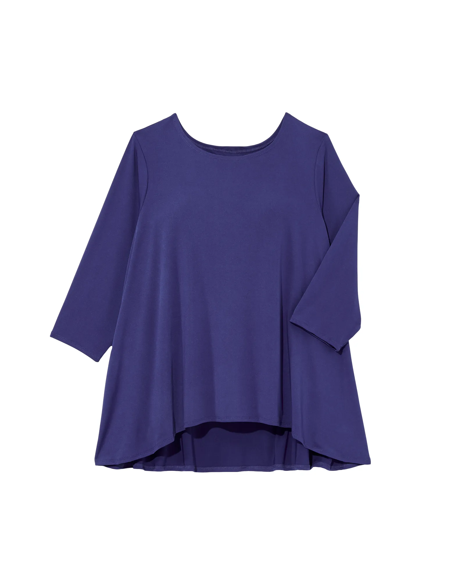 Suri 3/4 Sleeve Crew Neck Top | Azure Blue