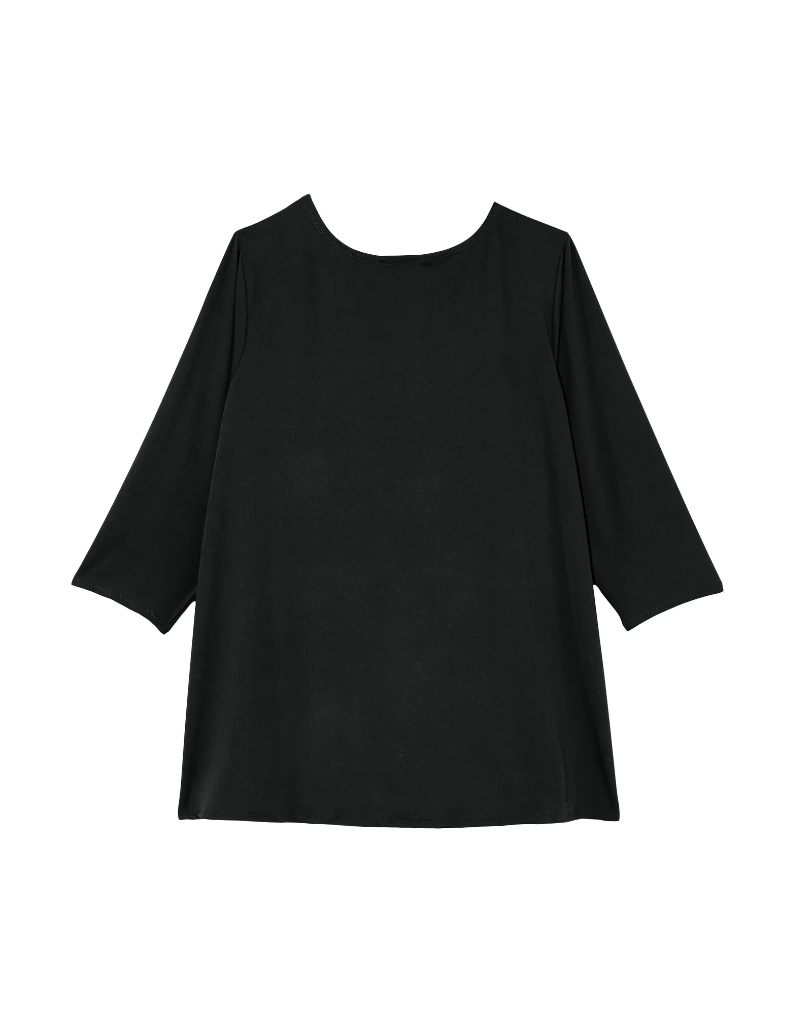 Suri 3/4 Sleeve Crew Neck Top | Black