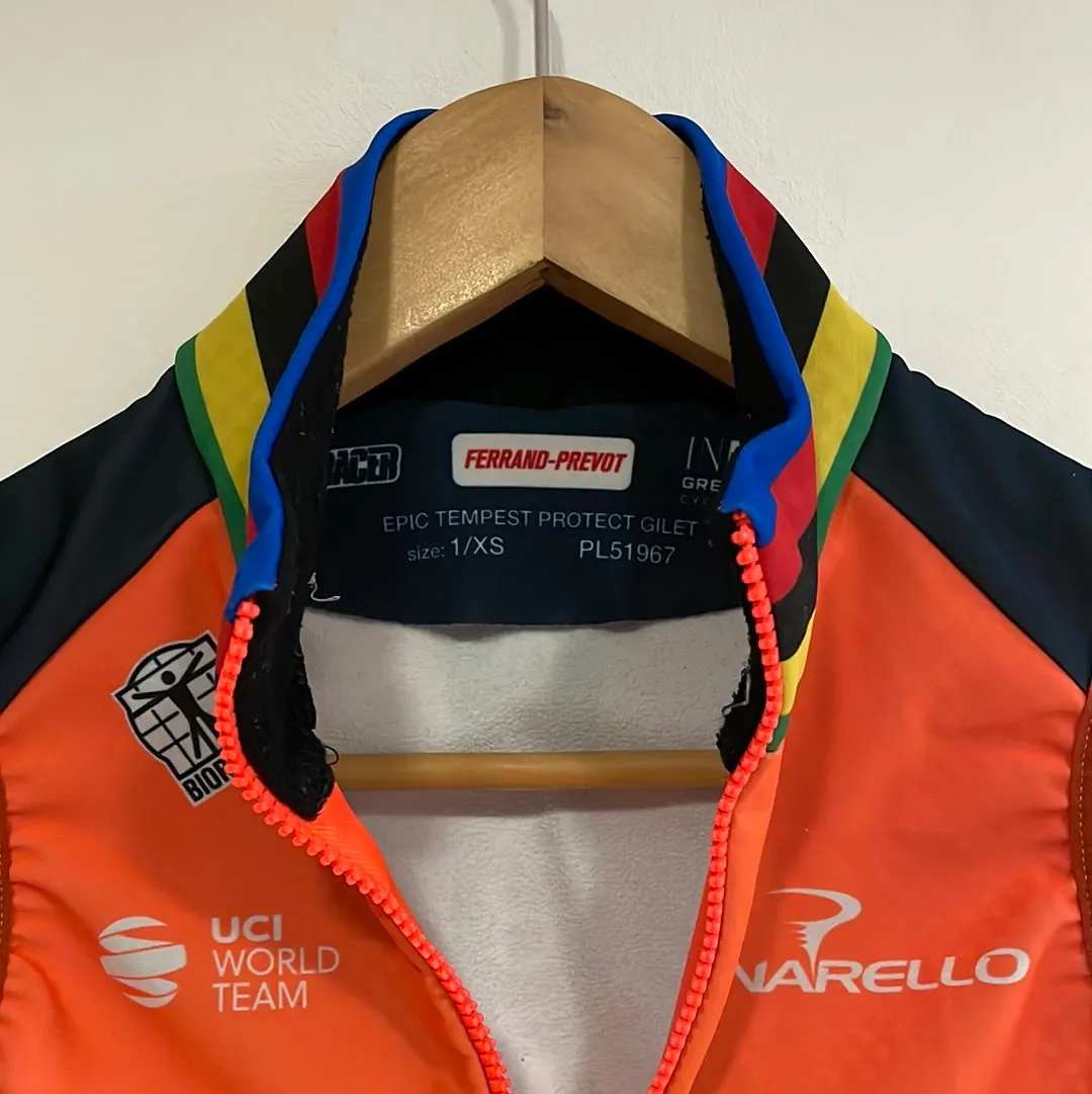 Team Ineos | Bioracer UCI Ex World Champion Orange Epic Tempest Protect Gilet - Slightly Used