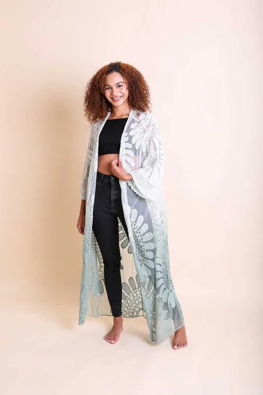 TEEK - Ombre Bohemian Lace Kimono