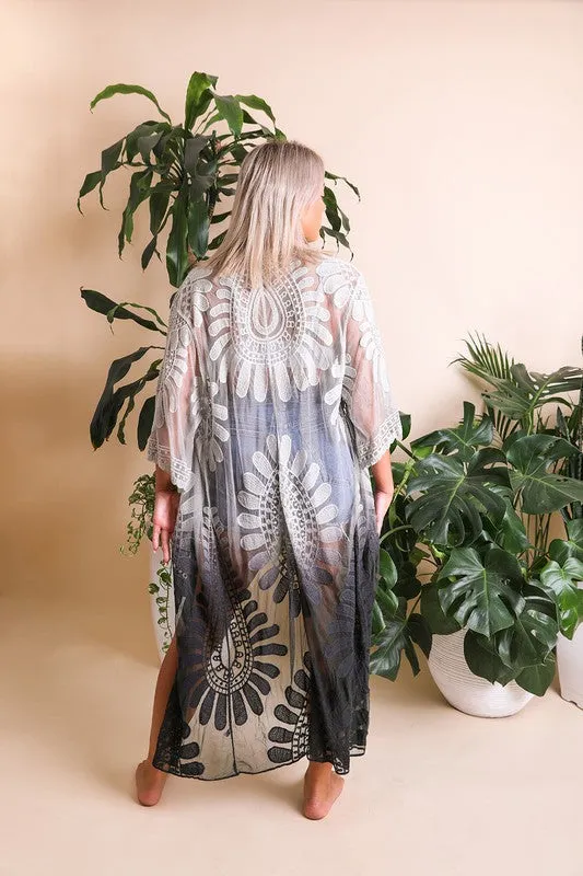 TEEK - Ombre Bohemian Lace Kimono