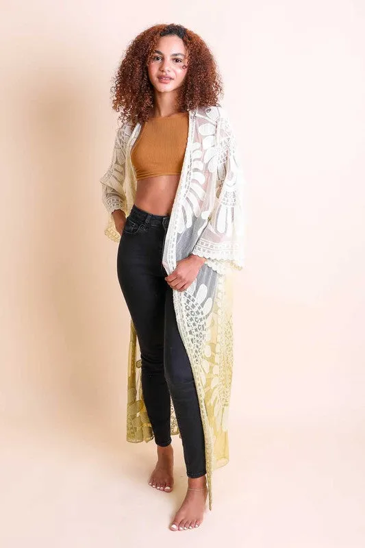 TEEK - Ombre Bohemian Lace Kimono