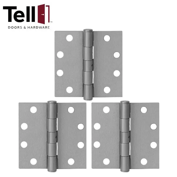 TELL - Plain Bearing Hinge - 4-1/2" x 4-1/2" - Optional Finish - Optional NRP - (3-Pack)