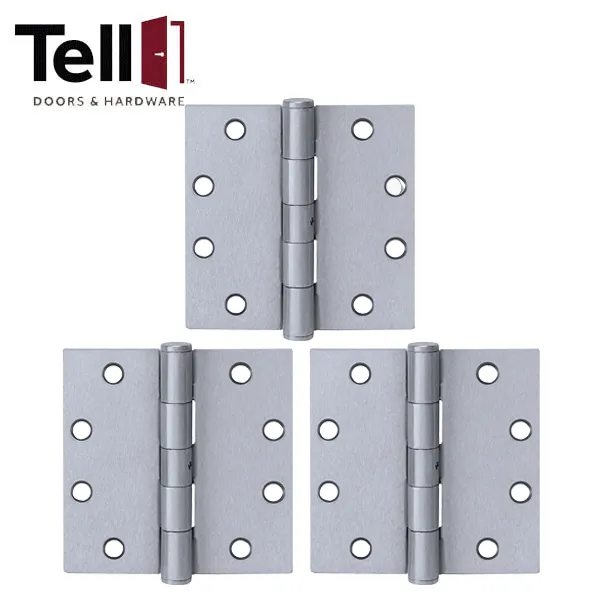 TELL - Plain Bearing Hinge - 4-1/2" x 4-1/2" - Optional Finish - Optional NRP - (3-Pack)