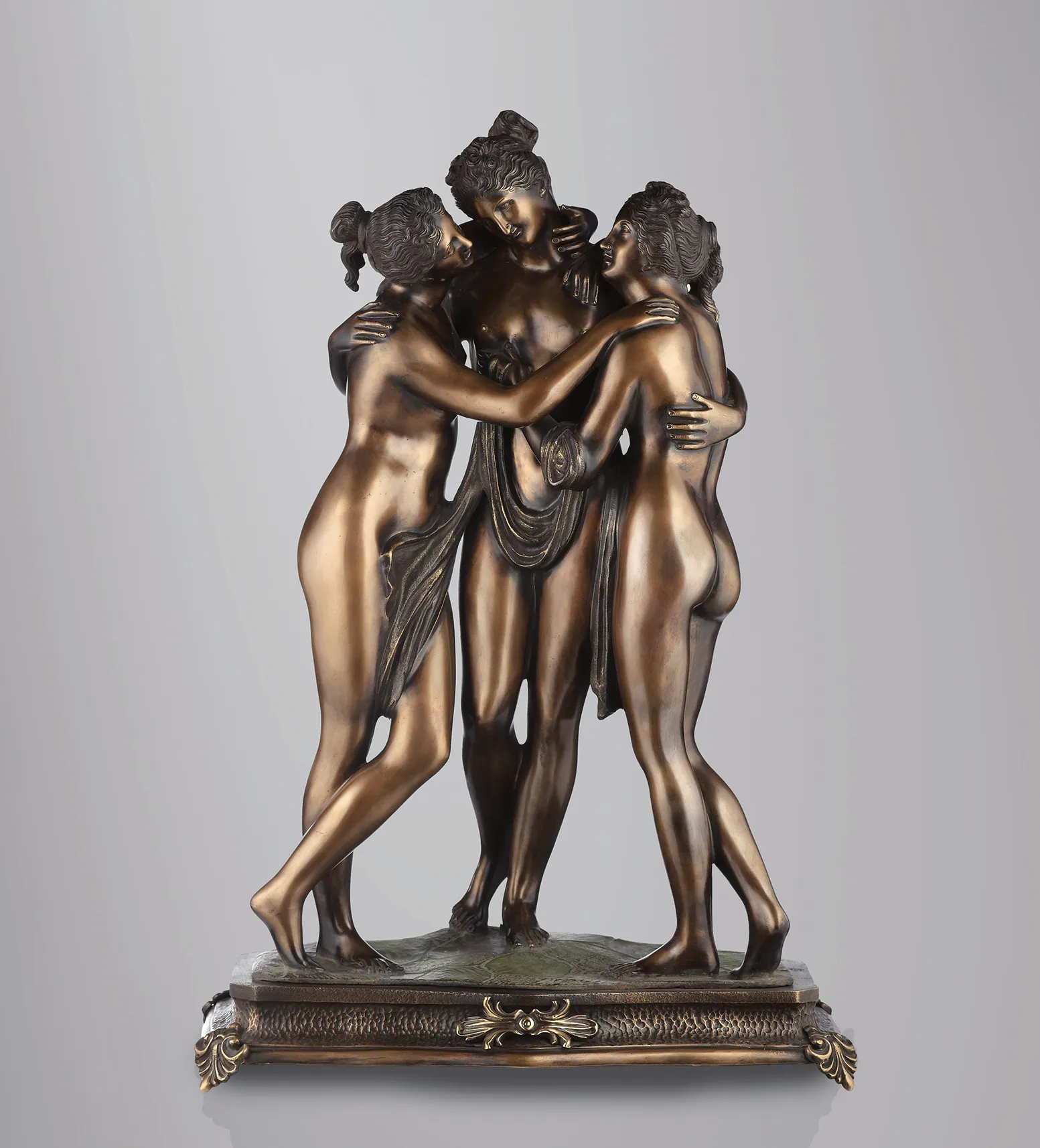 The Three Graces Bronze Statue (Canova)