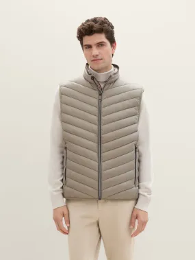 Tom Tailor Light Weight Smoked Olive Vest