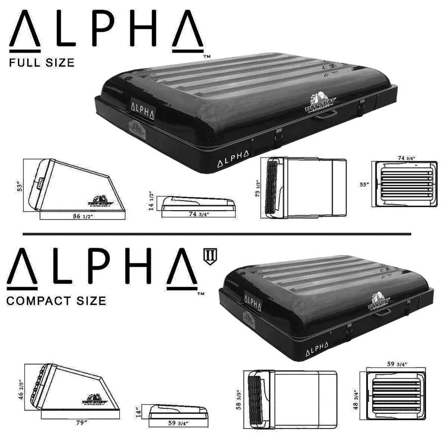 Tuff Stuff ALPHA II Hard Top Side Open Roof Top Tent 2 Person