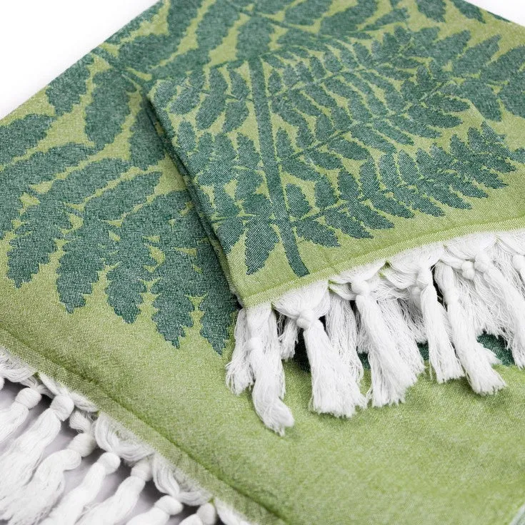 Turkish Cotton Body Towel - Fern in Green