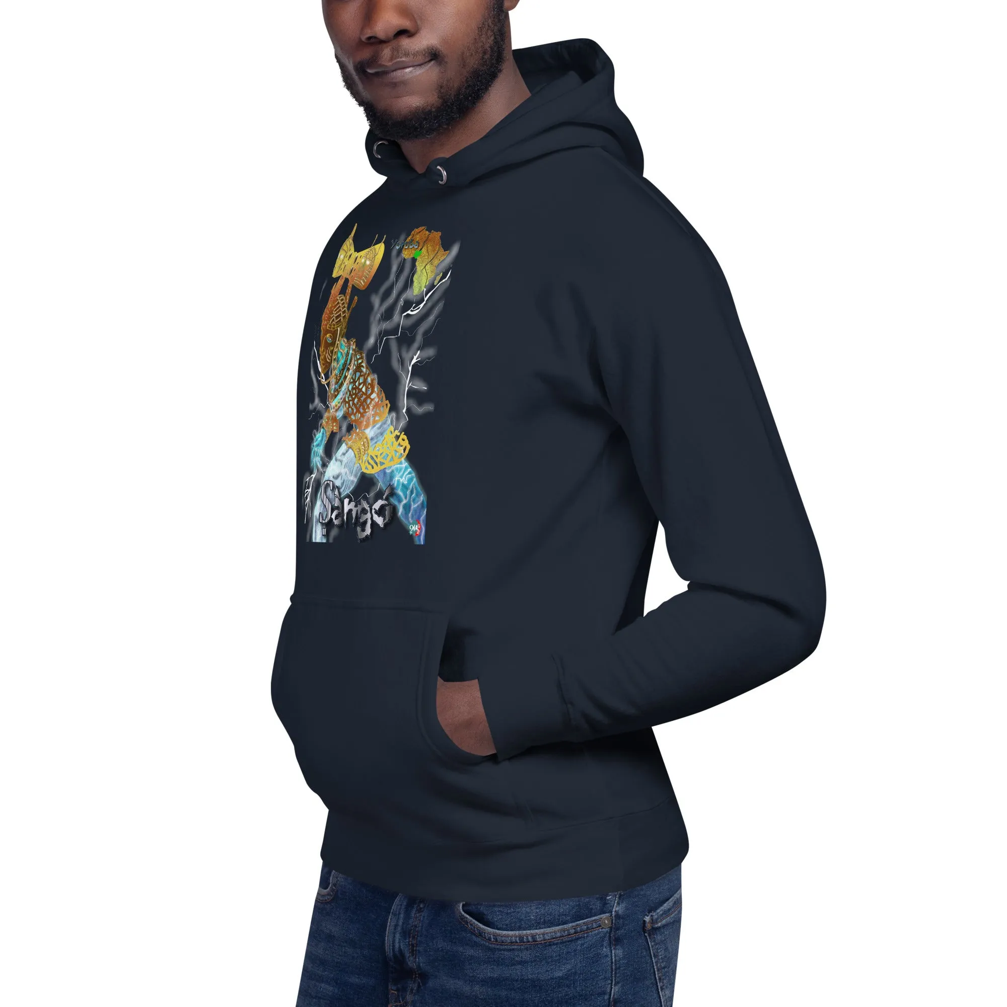 Unisex graphic Hoodie Afrikkan Pantheon (African Gods) Ṣàngó (Shango)