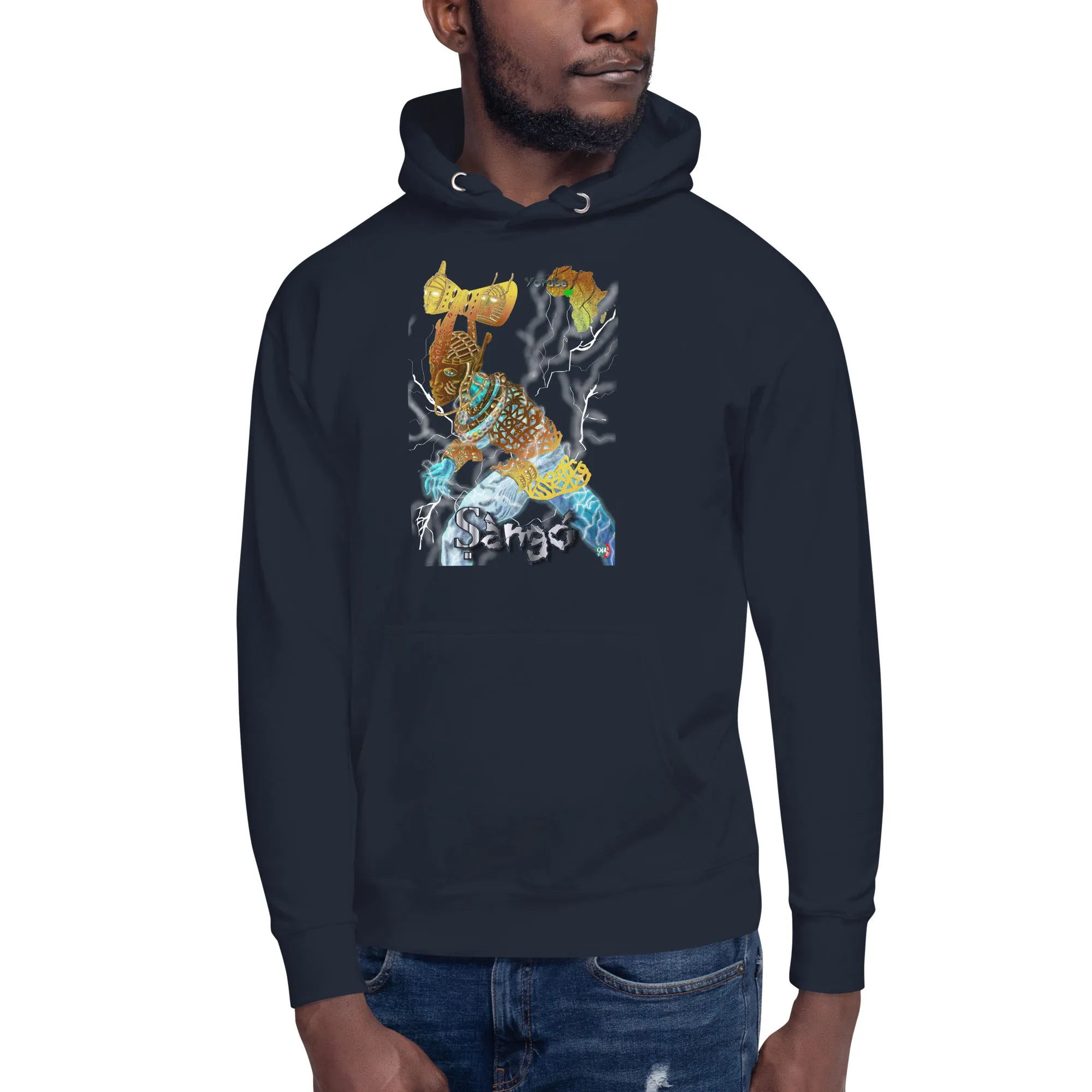 Unisex graphic Hoodie Afrikkan Pantheon (African Gods) Ṣàngó (Shango)