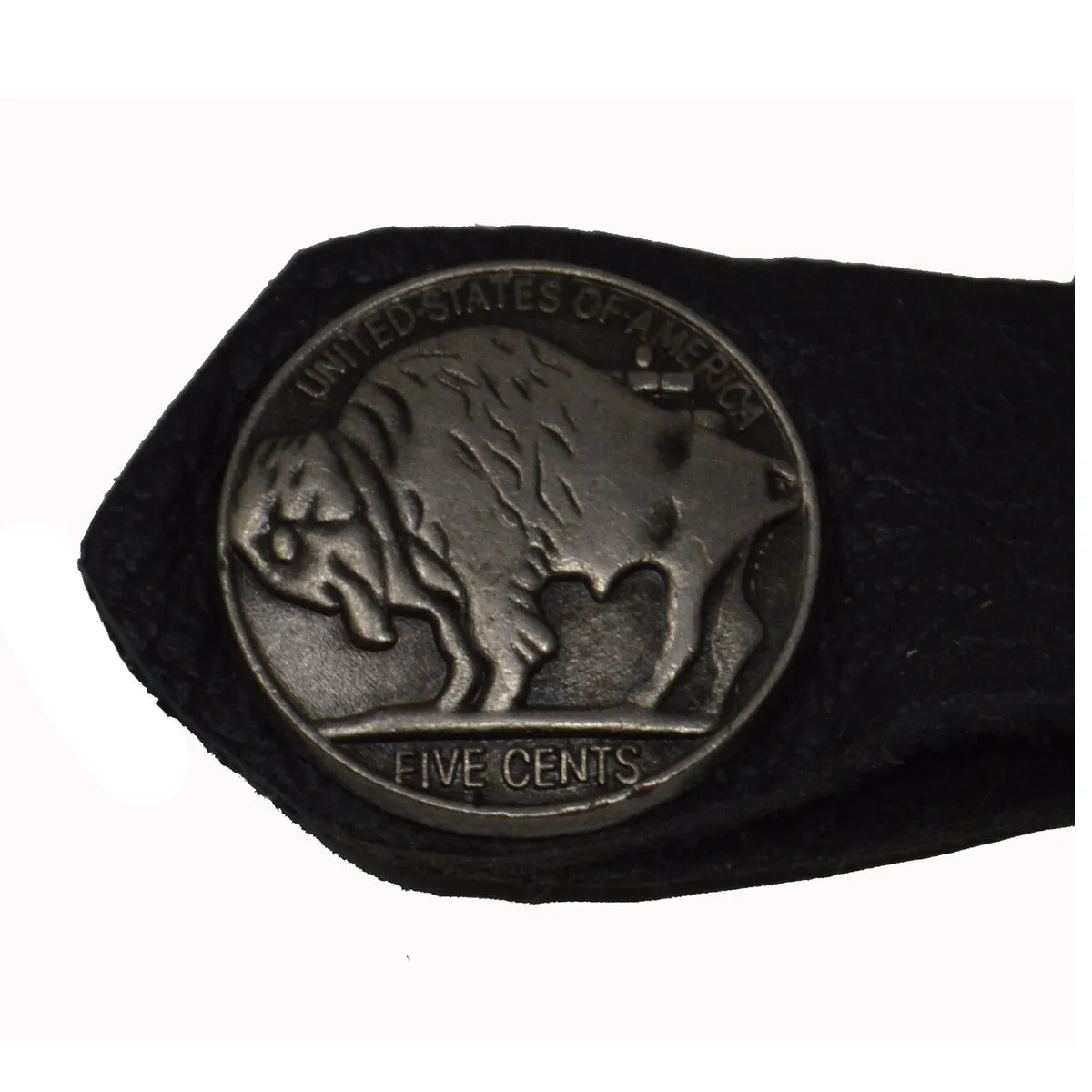 VA1124 Brown Bead Buffalo Nickel Vest Extender