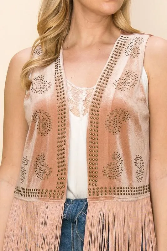 Velvet Fringe Vest