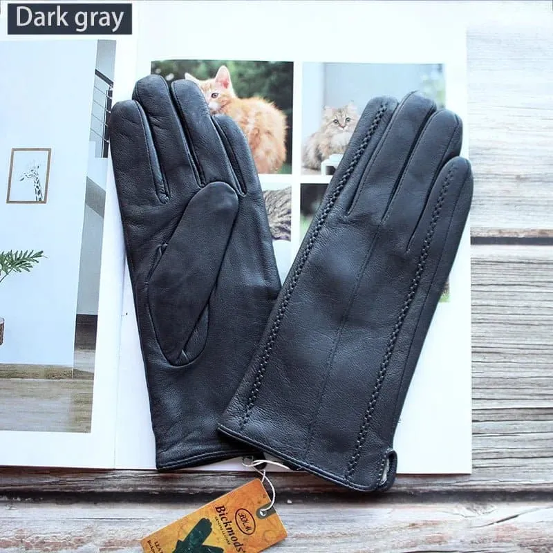 Warm Leather Gloves for Women - Genuine Leather with Polyester Lining - Stylish Fashion Gloves!