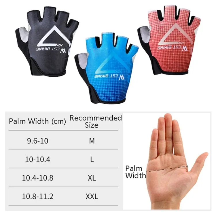 WEST BIKING YP0211215 Riding Gloves Summer Half Finger Breathable Outdoor Cycling Gloves, Size: XXL(Black)